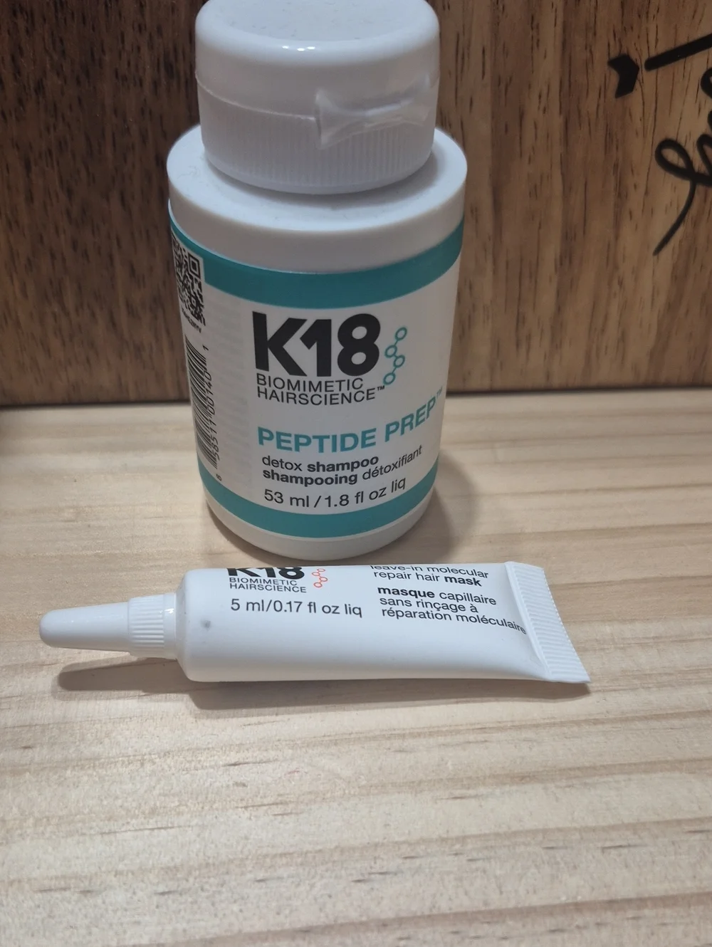 K18 Peptide Prep Detox Shampoo - White & Teal Travel Size